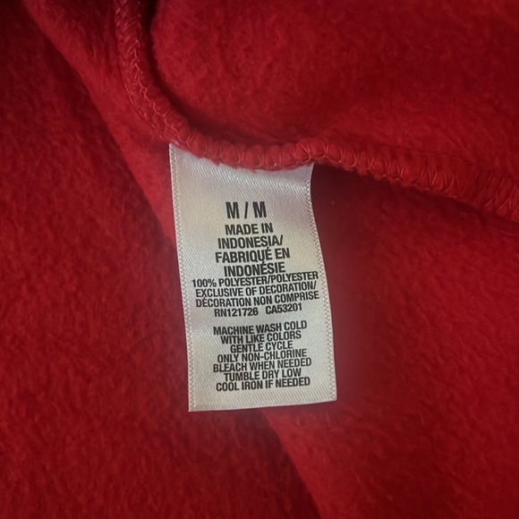 NWOT Prince and Fox 1/4 Zip Red Fleece Pullover Turtleneck Size M - Picture 8 of 9